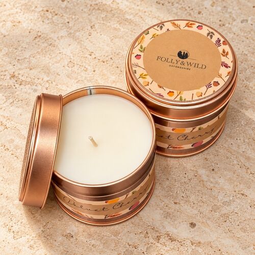 Autumn tinned candles