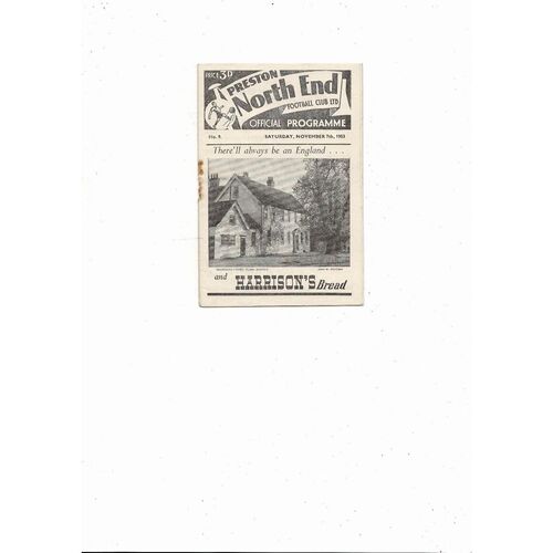 1953/54 Preston v Blackpool Football Programme