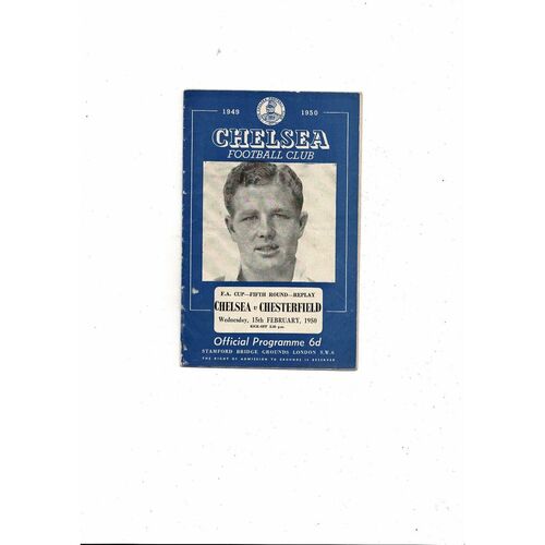 1949/50 Chelsea v Chesterfield FA Cup Replay Football Programme