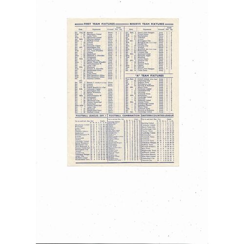 1955/56 Tottenham Hotspur v Boston United FA Cup Football Programme