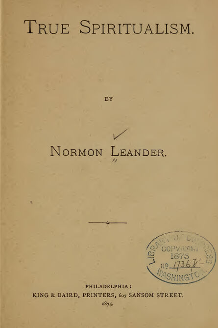 1875 | True Spiritualism