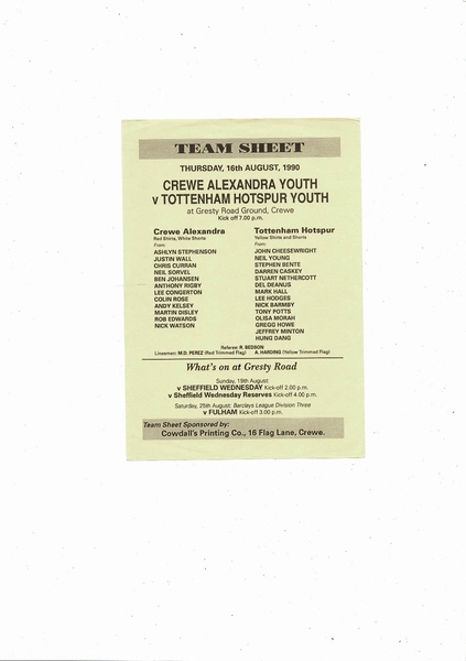 Football Programmes being listed today