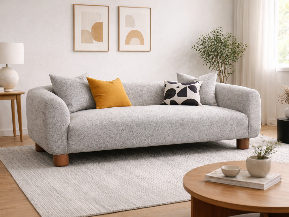 'Crixus Range' Modular Sofa - integrated back & Curved arm