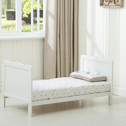 MCC Wooden Baby Cot Bed "Orlando" With Top Changer & Aloe Vera Water repellent Mattress (Mattress size : 120 x 60cm)