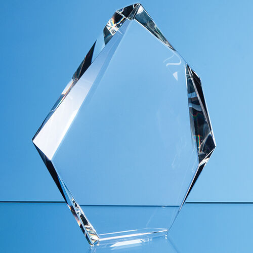 Optical Crystal Facetted Ice Peak Award - 15cm