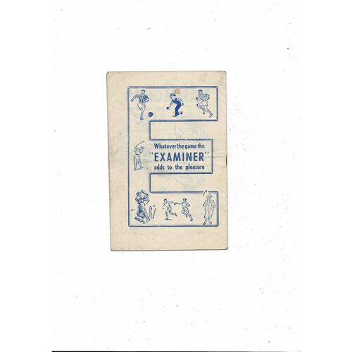 1958/59 Huddersfield Town v Sunderland Football Programme