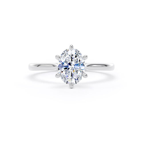 Oval six claw solitaire