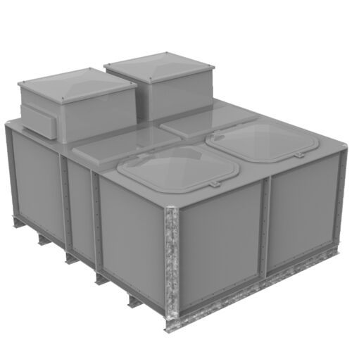 PW.2.5X2X1.IFB.DIV.AB(1+1) - 5000 LITRE DIVIDED SECTIONAL WATER TANK, INTERNALLY FLANGED BASE (IFB) C/W FVH