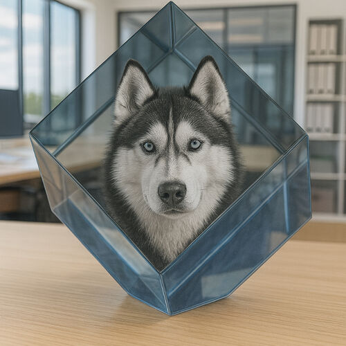 The Amazing 3D lona 8x8x8cm Crystal Cube