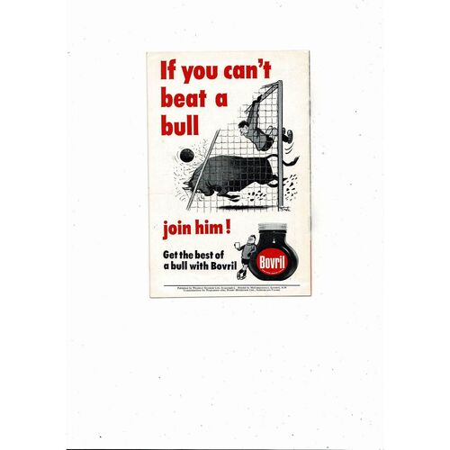 1966 England v West Germany International Football Programme