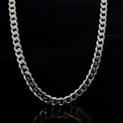 Sterling silver diamond cut curb chain