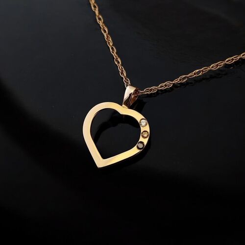 Diamond heart pendant