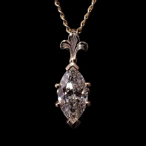 Certified Marquise diamond pendant