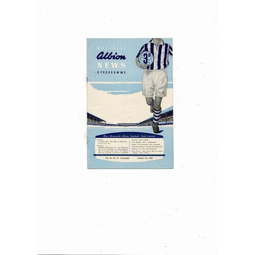 1957/58 West Bromwhich Albion v Portsmouth Football Programme