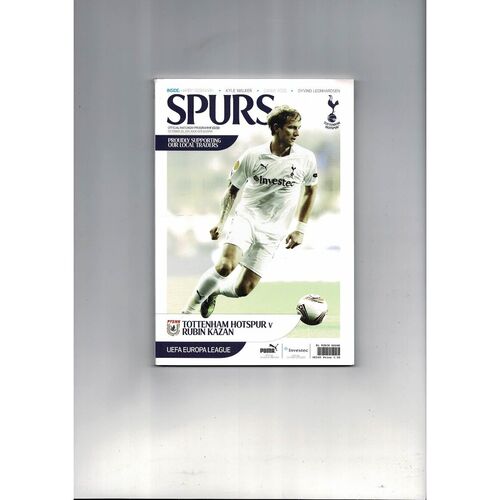 Tottenham Hotspur v Rubin Kazan Europa League Football Programme 2011/12