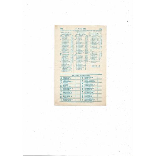 Manchester City v Barnsley Central League Football Programme 1962/63