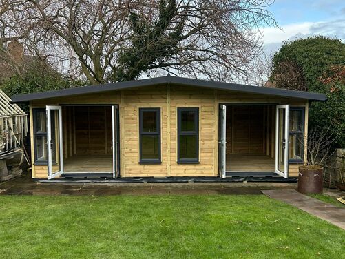 24x14 Apex Summer House home Office/Bar/Gym