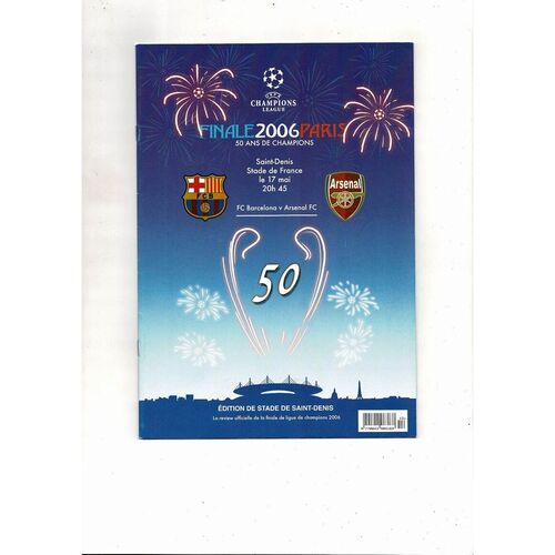 2006 Barcelona v Arsenal Champions League Final Football Programme