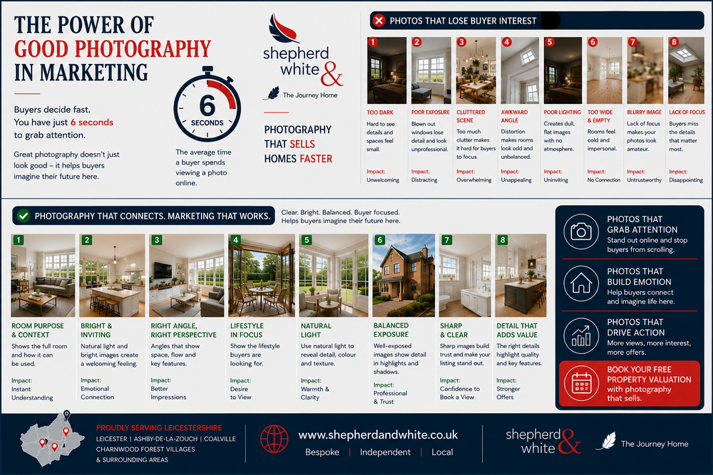 The Journey Home : The Power of Good Photography | Shepherd and White  | Free property valuation Coalville | Request a property valuation Ashby De La Zouch  | Average house price in Charnwood
