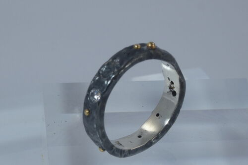 Night Sky Reticulated and Granulated Ring