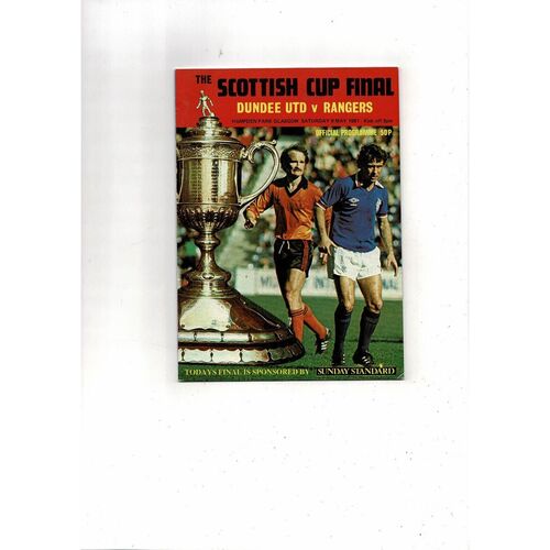 1981 Dundee United v Rangers Scottish Cup Final Football Programme