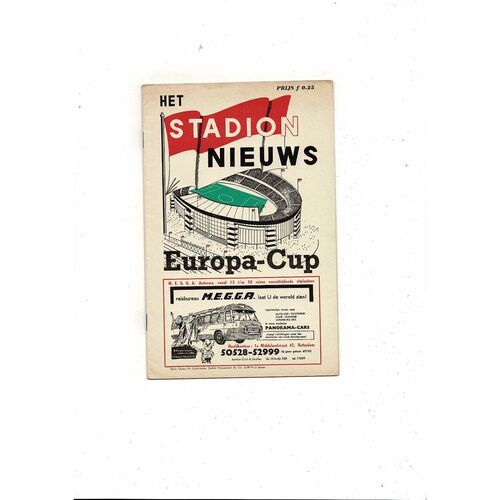 Feyenoord v Tottenham Hotspur ECWC Stadion Nieuws Edition 1961/62