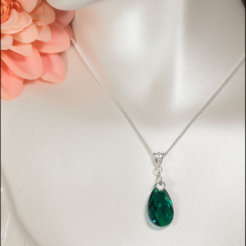 Amethyst Glow Peardrop Crystal Necklace