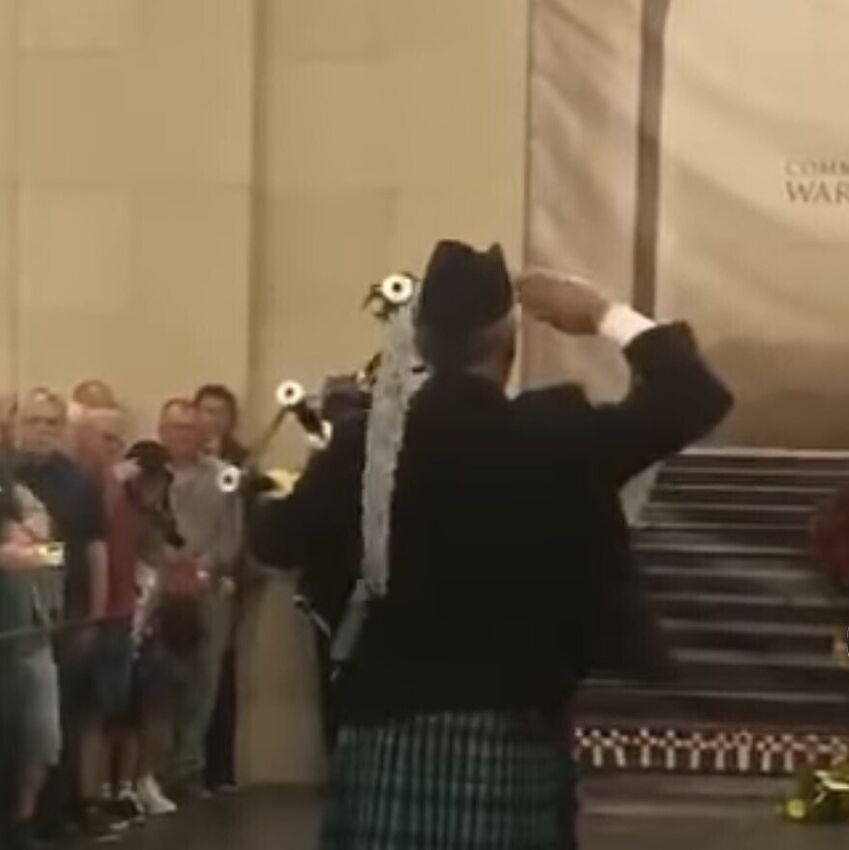 Stuart Liddell MBE at the Menin Gate, Ypres