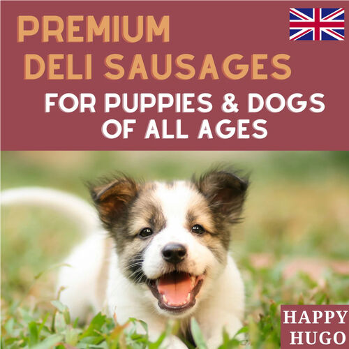 Pork & Beef Deli Sausages for dogs by Happy Hugo 200g