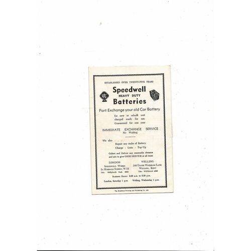 1955/56 Brentford v Newport County Football Programme