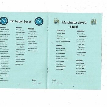 Napoli v Manchester City Champions League Football Programme & Fanzine 2011/12
