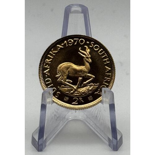1970 proof gold 1 and 2 gold Rand set