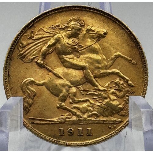 1911 King George gold half sovereign