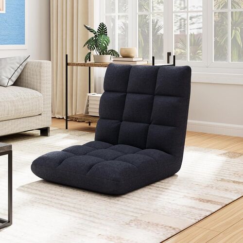 mcc direct Adjustable Floor Chair, Multi-Position Folding Sofa Chair with Back Support, Comfortable Floor Seating for Reading, Gaming, Meditation & Relaxing, Living Room or Bedroom