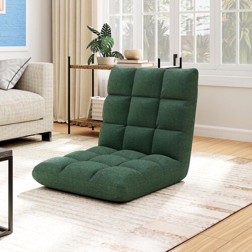 mcc direct Adjustable Floor Chair, Multi-Position Folding Sofa Chair with Back Support, Comfortable Floor Seating for Reading, Gaming, Meditation & Relaxing, Living Room or Bedroom