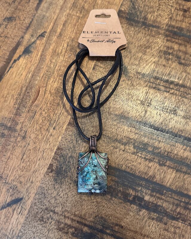 Chrysocolla Wire weave necklace