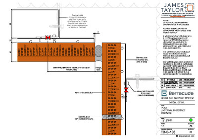 System Drawings | jamesandtaylor limited | Terracotta Tile Facade | Facing Brick System | Facade Metal