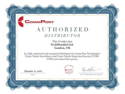 Comm-Port UVIS Distributor Certificate