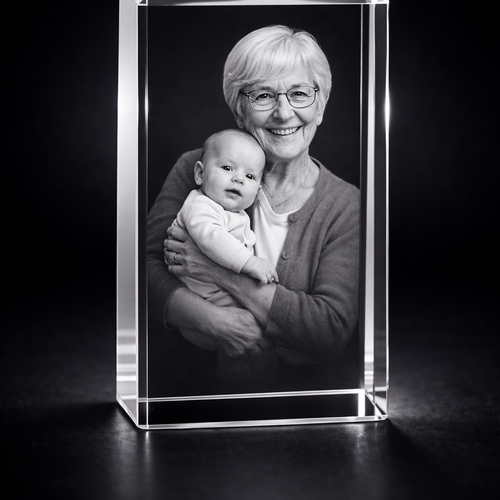 Arran Portrait 3D Crystal Block – 120×60×60mm