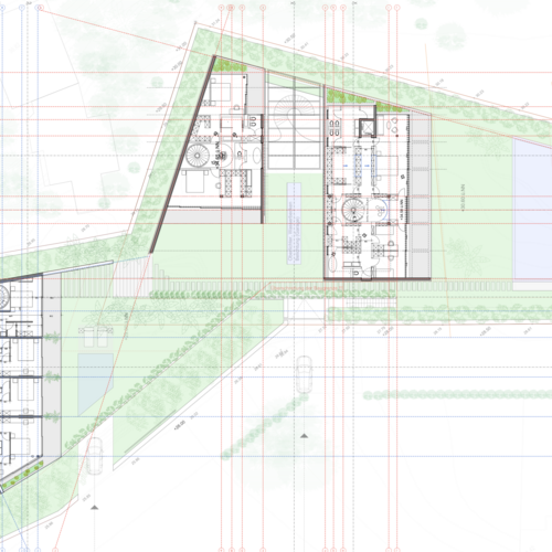 Modern villa with pool, large terraces, garden, and underground parking