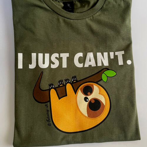 'I Just Can't Sloth' Adults Tee