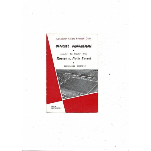 Doncaster Rovers v Nottingham Forest Friendly Football Programme 1965/66