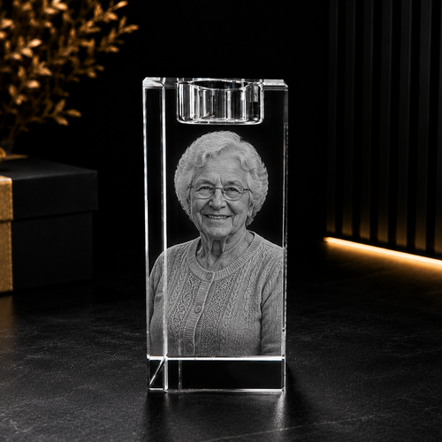 XXL 3D Crystal Tea Light – 140dx60×60mm