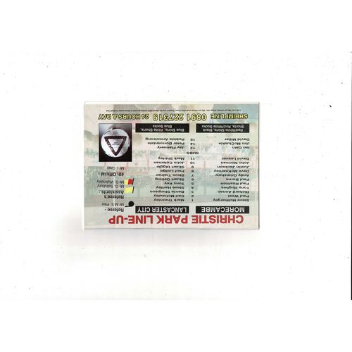 Morecambe v Lancaster City FA Cup Replay Football Programme 1996/97