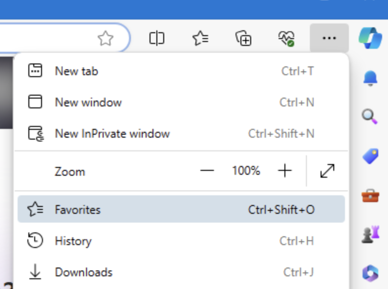 Exporting your Microsoft Edge Passwords & Bookmarks