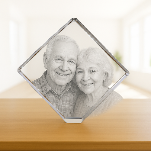 The Amazing 3D lona 8x8x8cm Crystal Cube