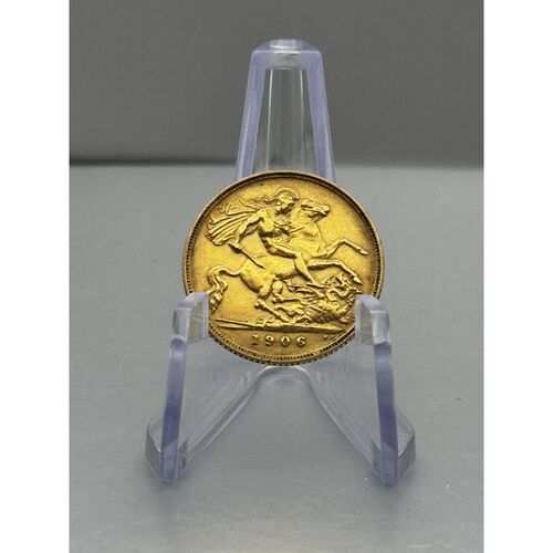 1906 King Edward V11 gold half sovereign