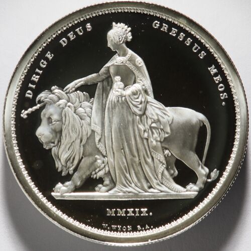 2019 Una and the Lion 2oz silver proof coin
