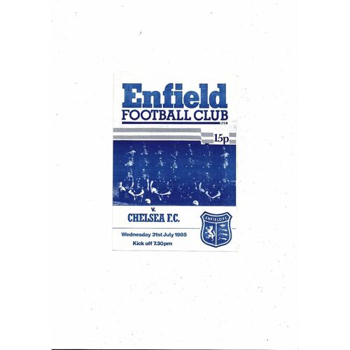 Enfield v Chelsea Friendly Football Programme 1985/86