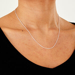 Sterling silver 1.2mm diamond cut curb chain